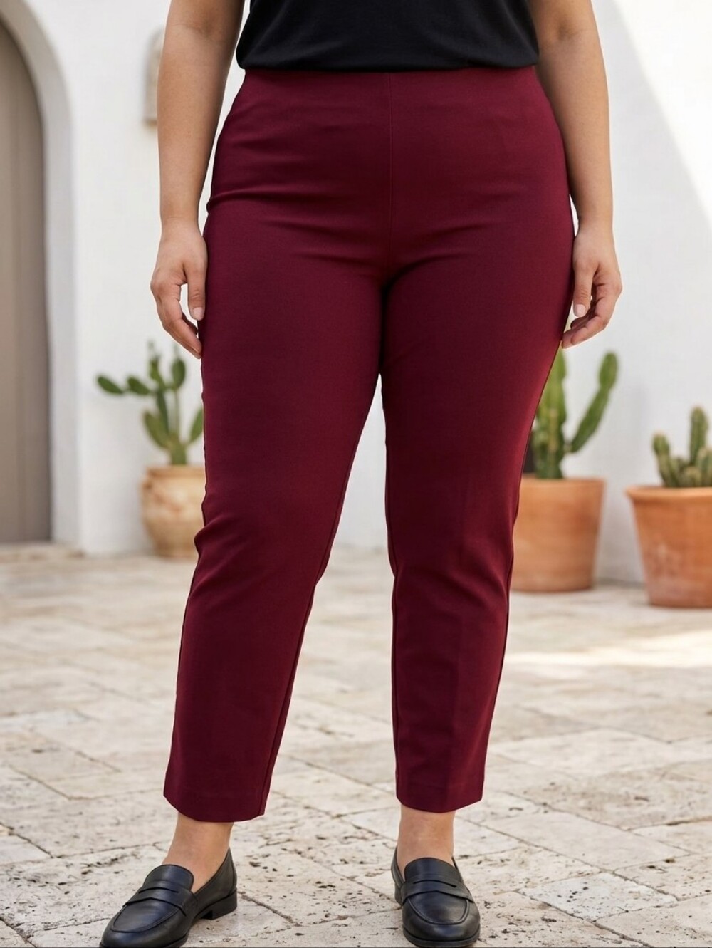 0476 A New Day Women's Stretch Maroon Trousers